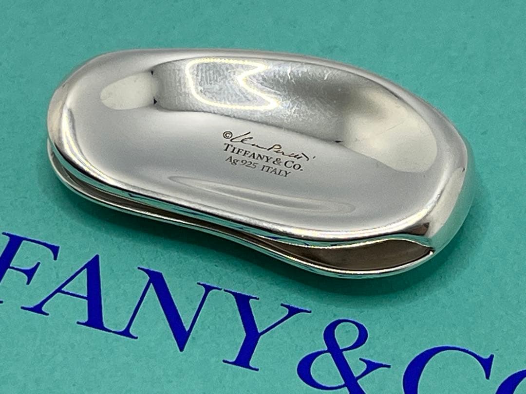 c444 廃盤　希少　美品　ティファニー　ビーン　マネークリップ　Ag925