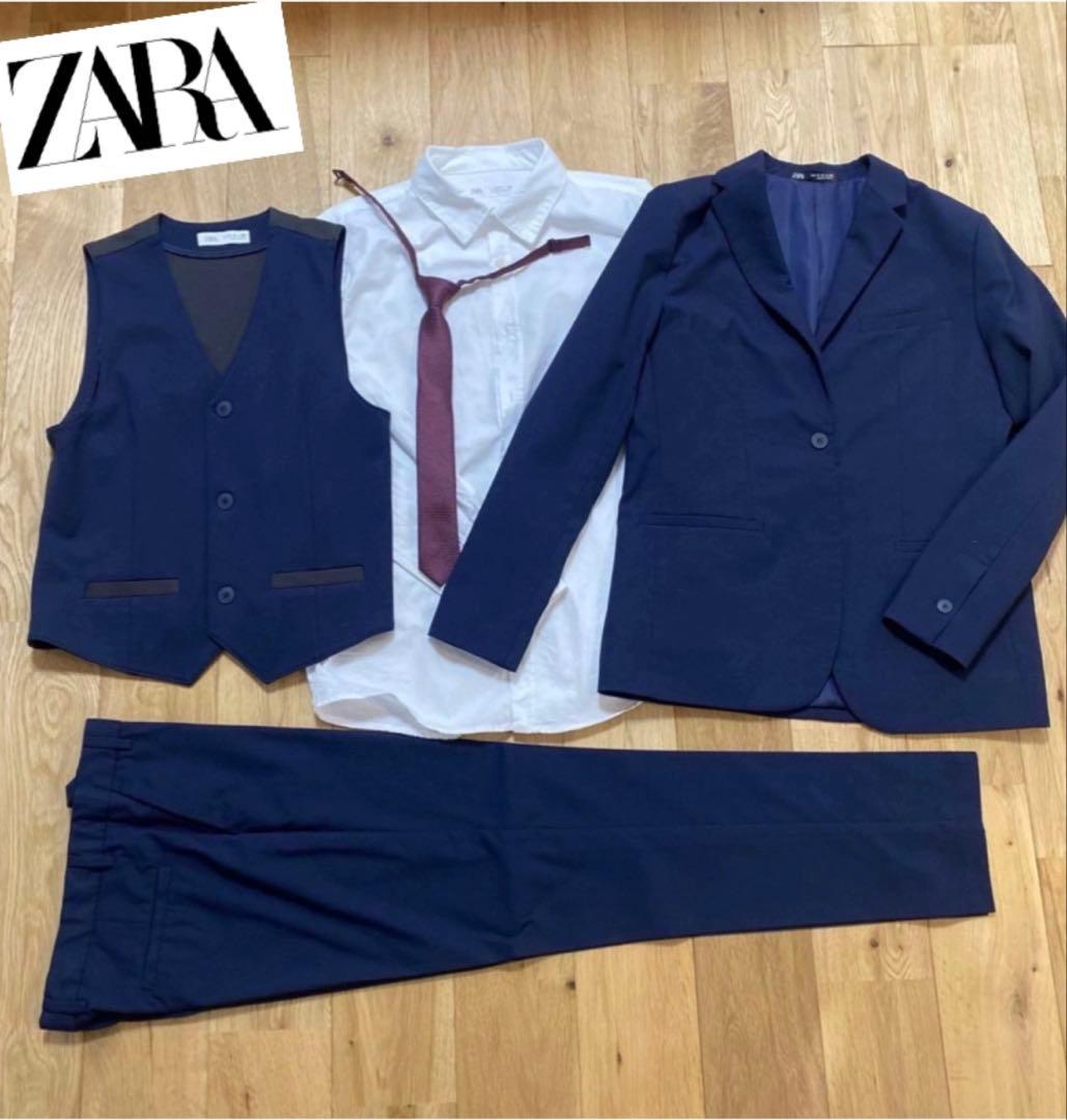 ZARA ネイビー フォーマルスーツセット 164cm 卒業式　クリーニング済