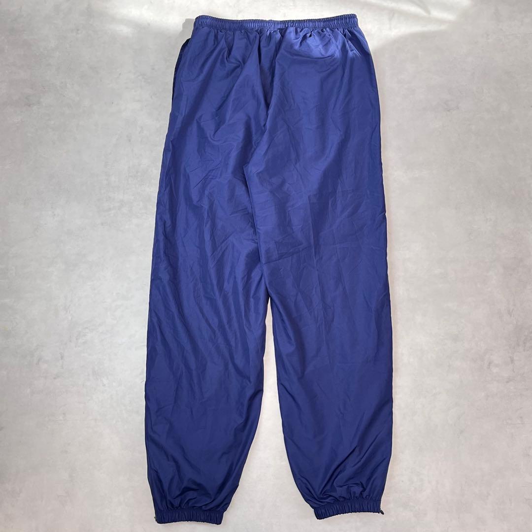 00s adidas バギートラックパンツ 刺繍ロゴ ネイビー XL