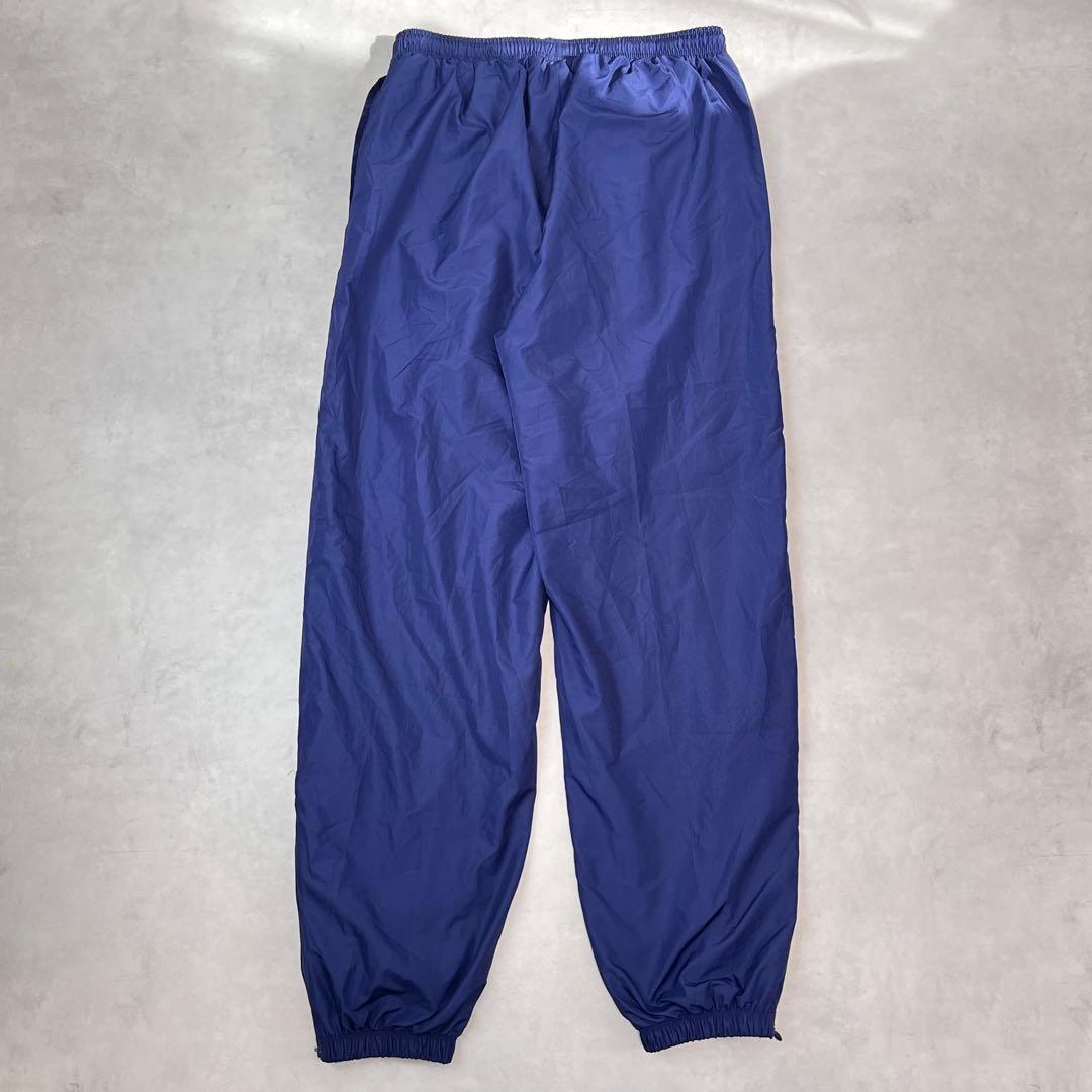 00s adidas バギートラックパンツ 刺繍ロゴ ネイビー XL