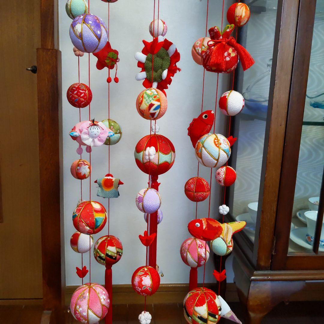 ちりめん細工　お雛様下げ飾りさげもん(大)