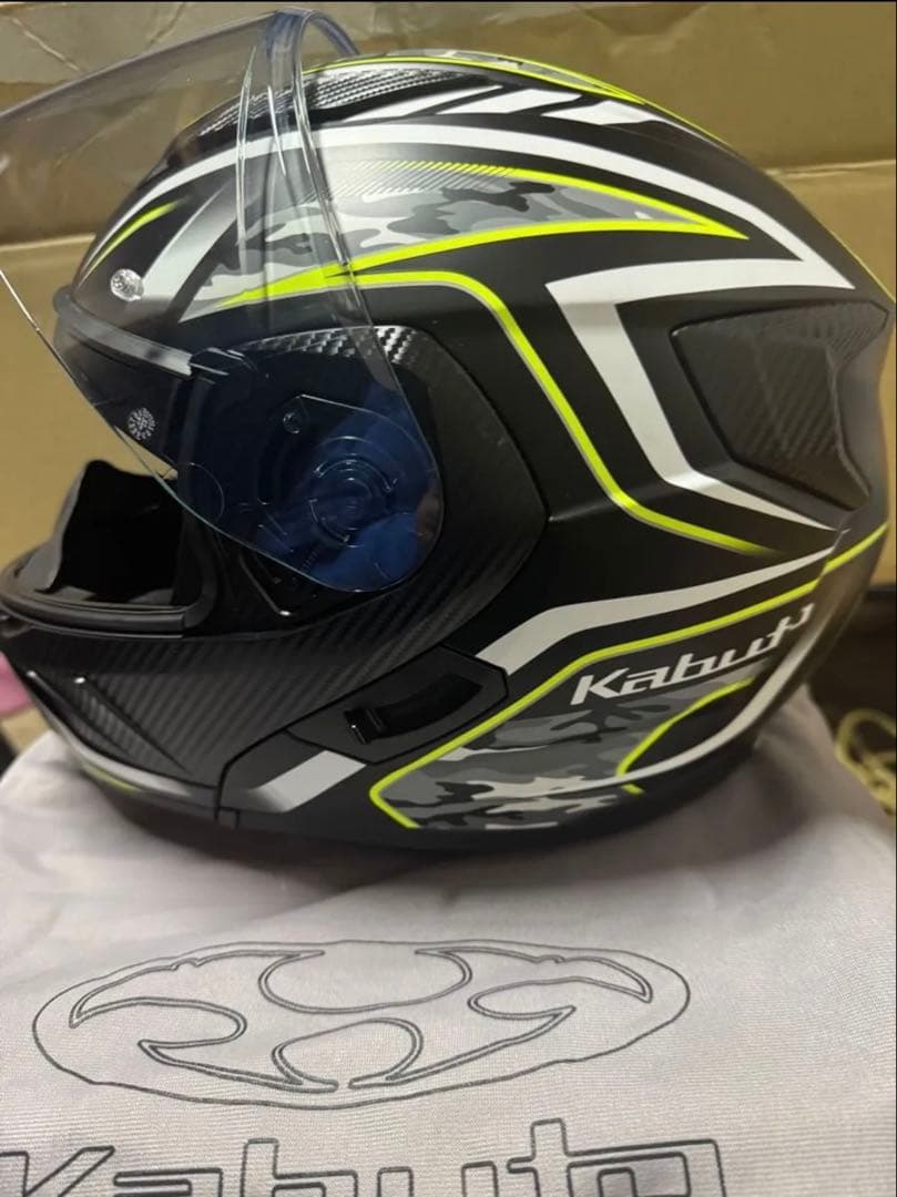 OGK KABUTO RYUKI システムヘルメットXLフラットブラックイエロー