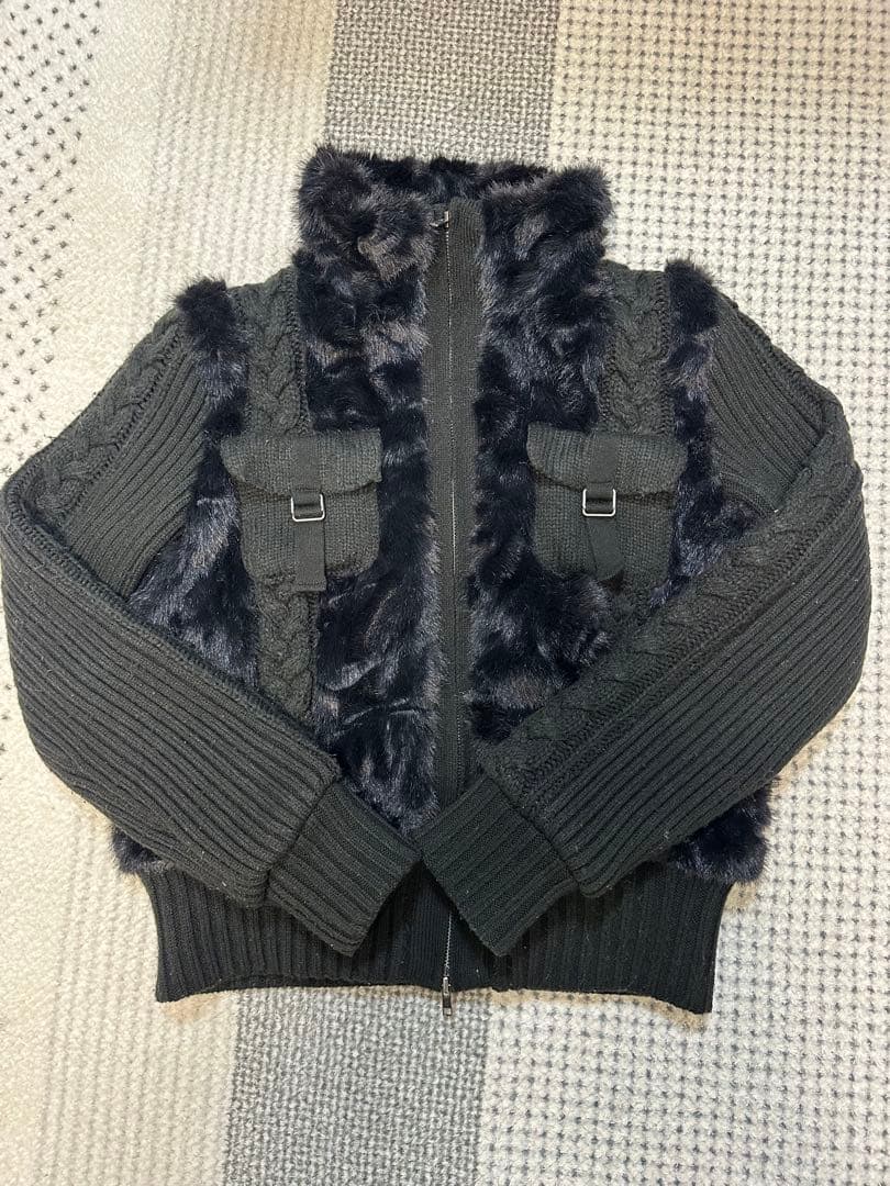 LAGUA GEMケーブルファーニットブルゾン