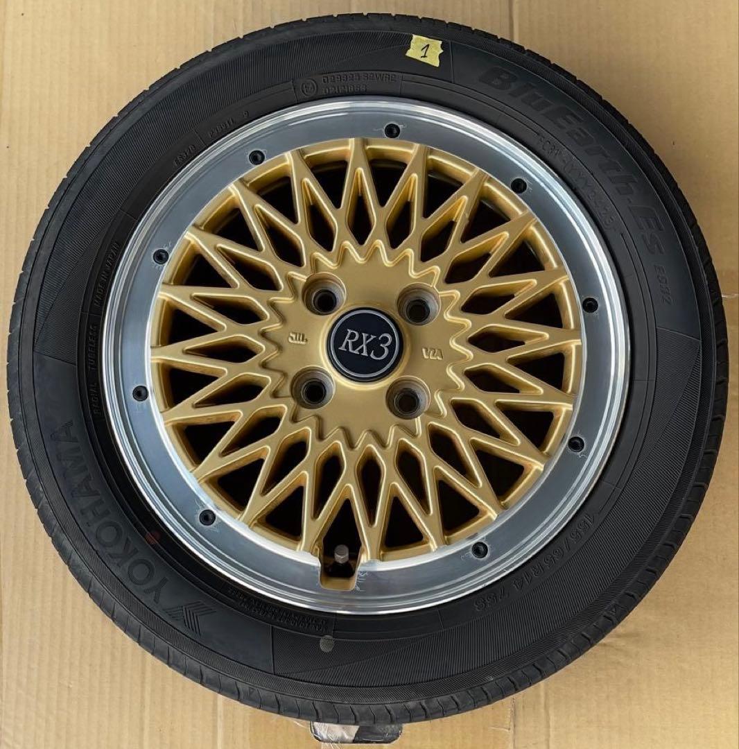 か*う様 中古　FENICE RX3ホイール　ゴールドカラー