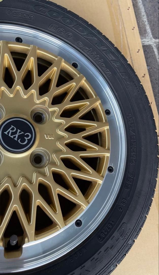 か*う様 中古　FENICE RX3ホイール　ゴールドカラー