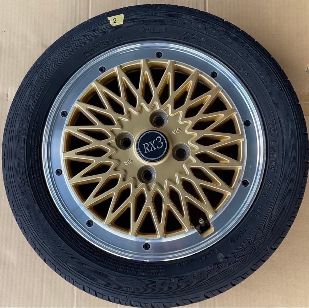 か*う様 中古　FENICE RX3ホイール　ゴールドカラー
