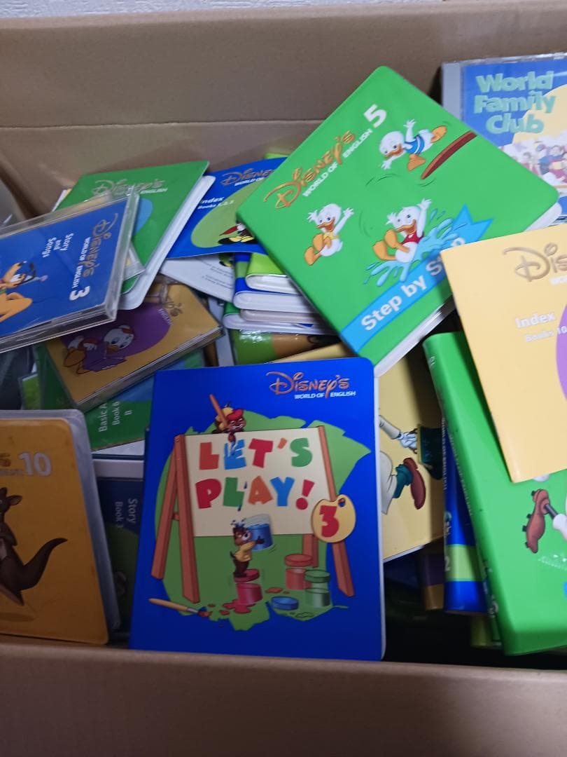おまとめ、処分品、未開封含む、箱売り、ディズニー英語システム、