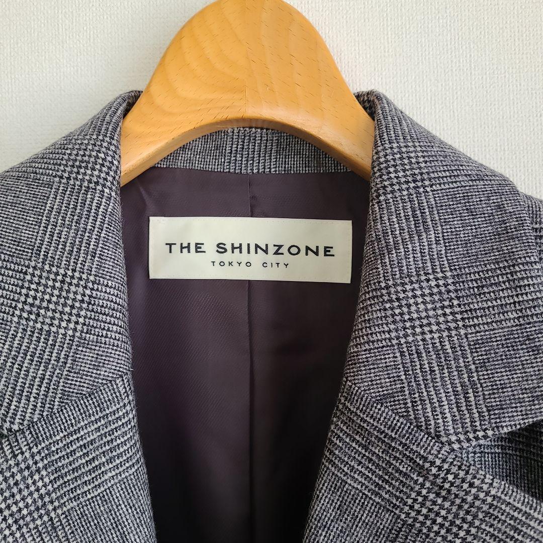 SHINZONE ❁ ツイード シングル ブレストジャケット グレンチェック