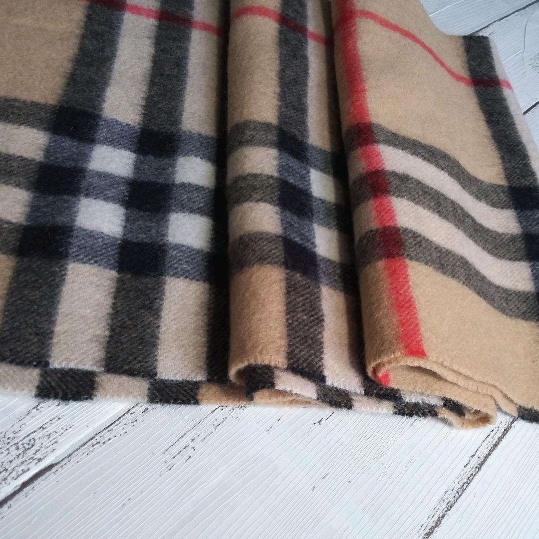 BURBERRY　バーバリーカシミヤ100%　マフラー　メガチェック 英国製