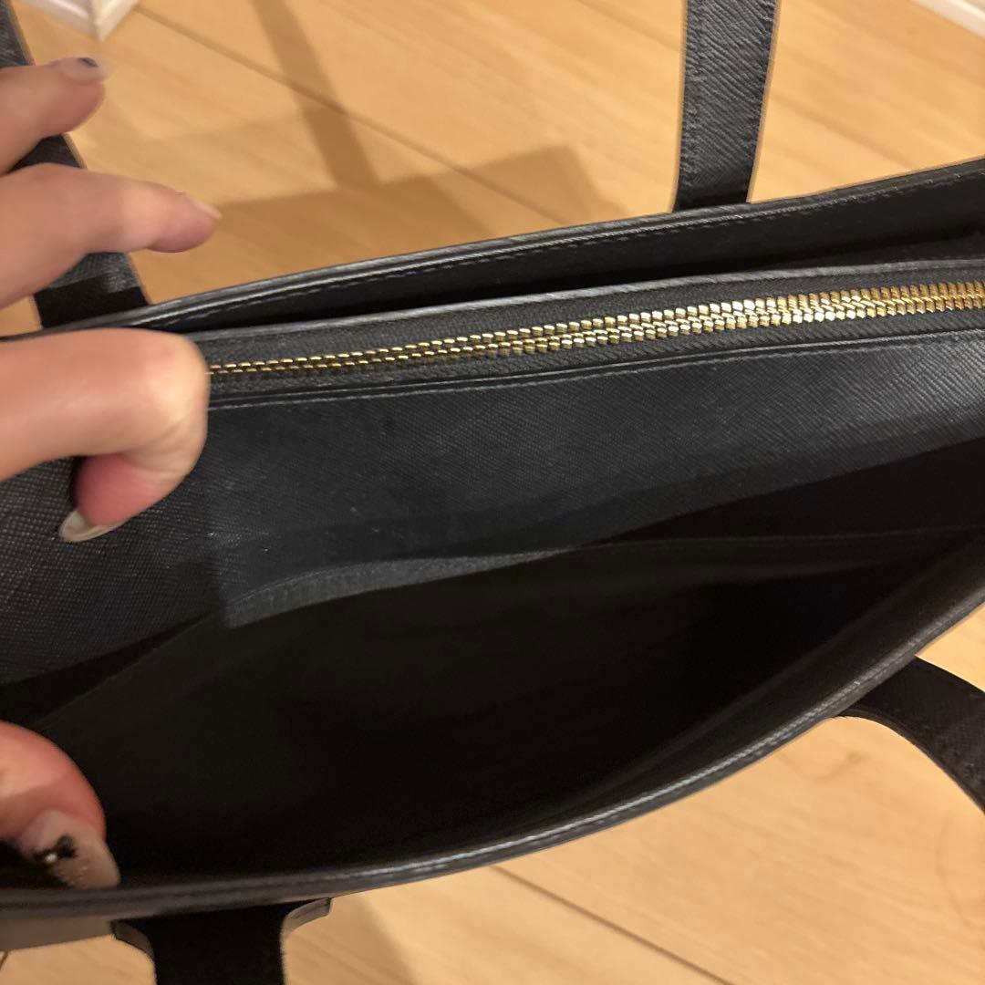 LANVIN en Bleu 本革　ブラック A4 トートバッグ