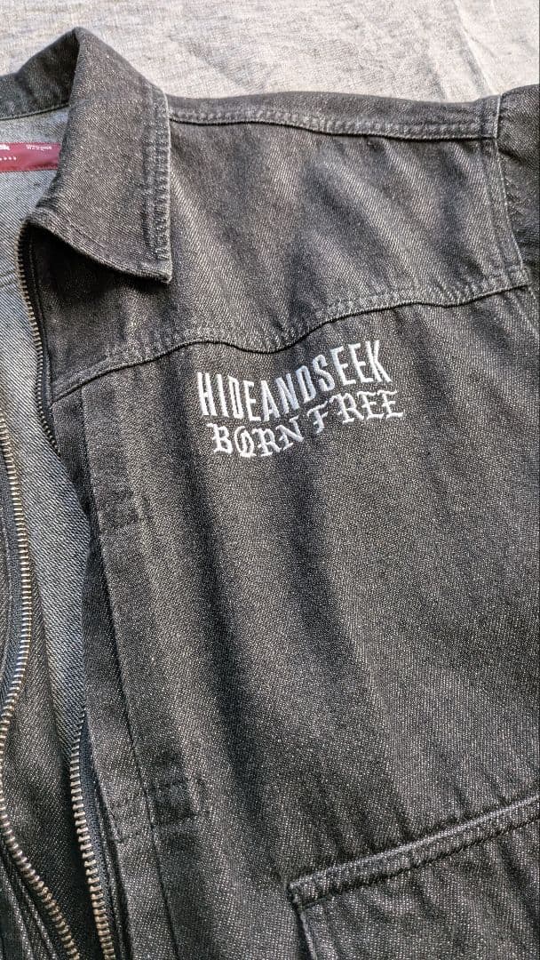 は*ん様 【HIDE AND SEEK】デニムジャケット　ブラック　Mサイズ