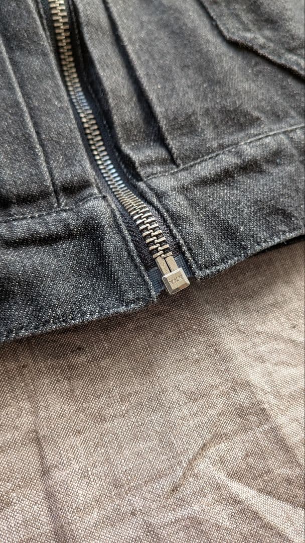 は*ん様 【HIDE AND SEEK】デニムジャケット　ブラック　Mサイズ