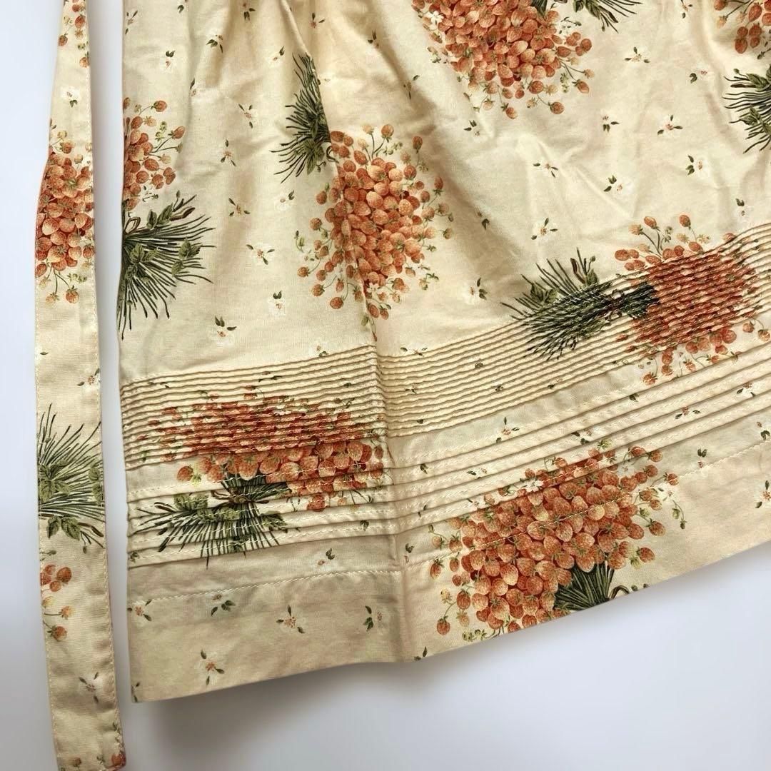 ピンクハウス 生成 いちごブーケ柄 ジャンパースカート