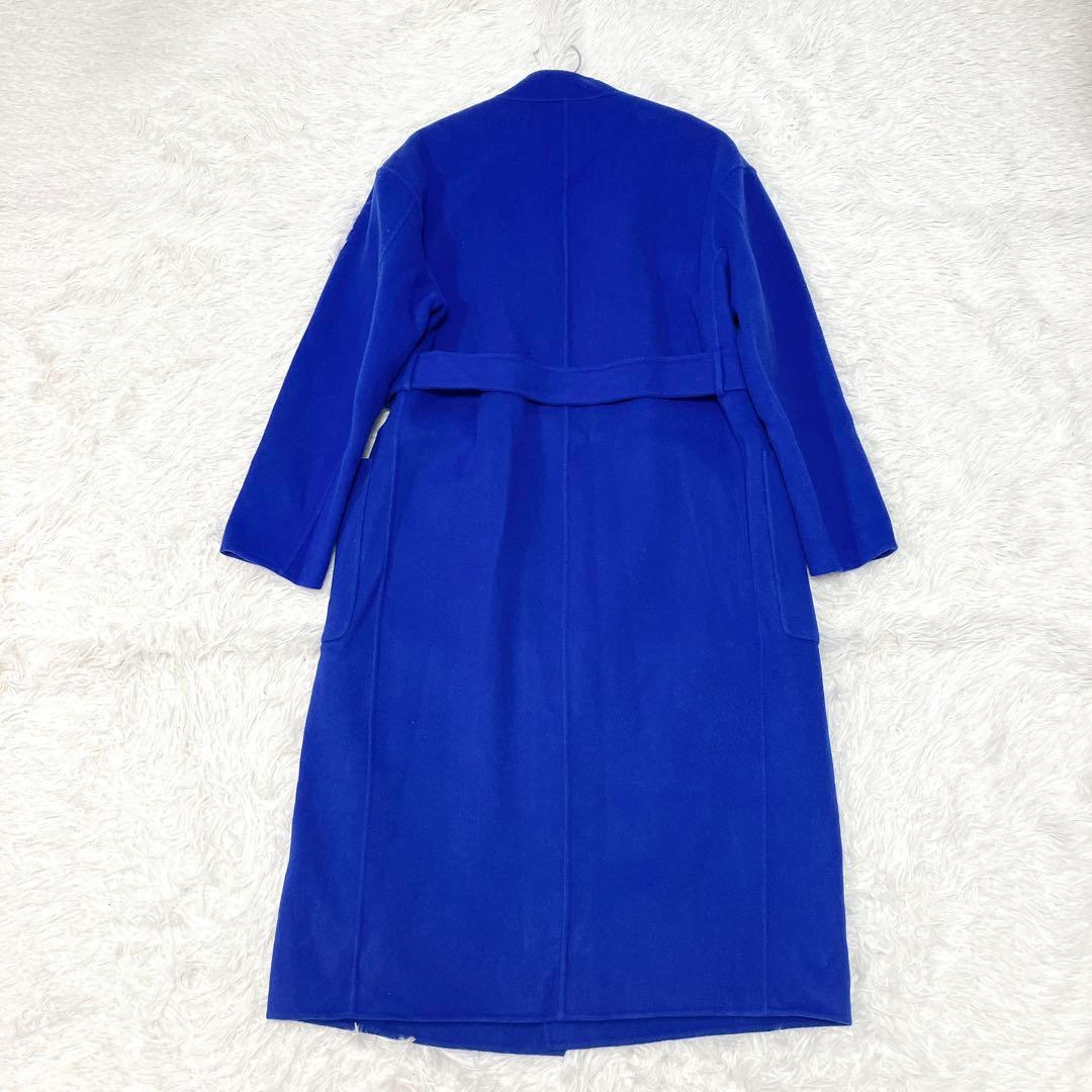 ユナイテッドアローズ　UBCS リバー スタンドVノーカラー　コート　ブルー