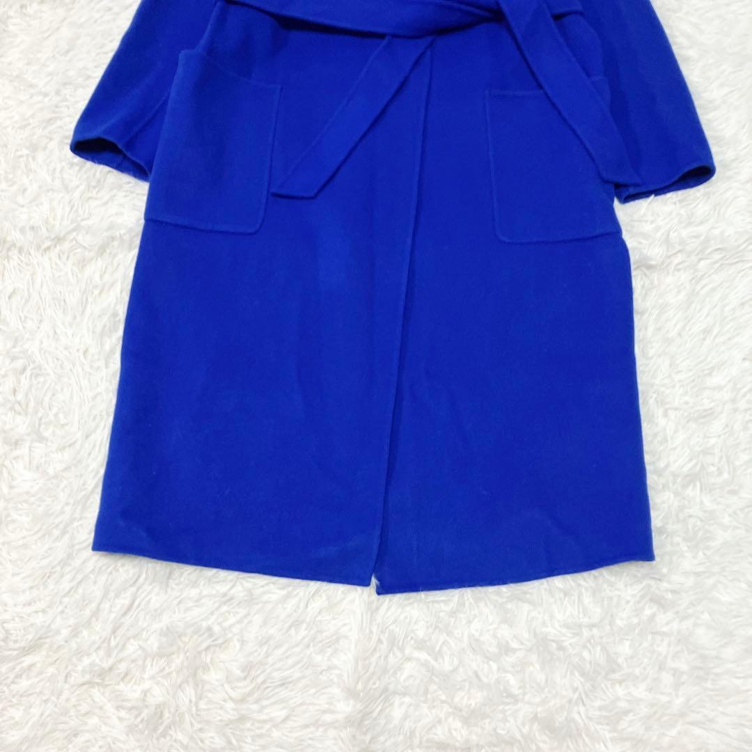 ユナイテッドアローズ　UBCS リバー スタンドVノーカラー　コート　ブルー