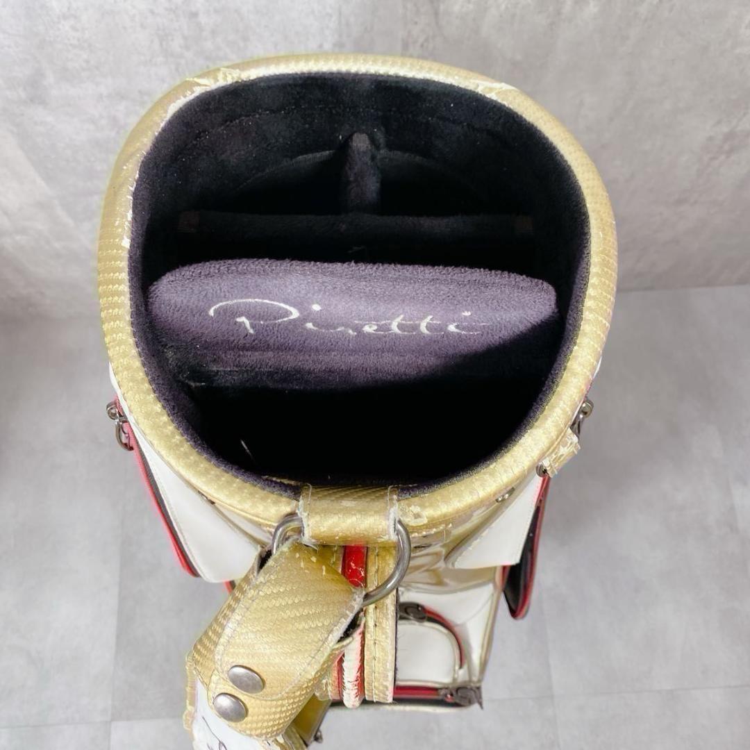 W898 Piretti ピレッティ キャディバッグ ホワイト ゴールド