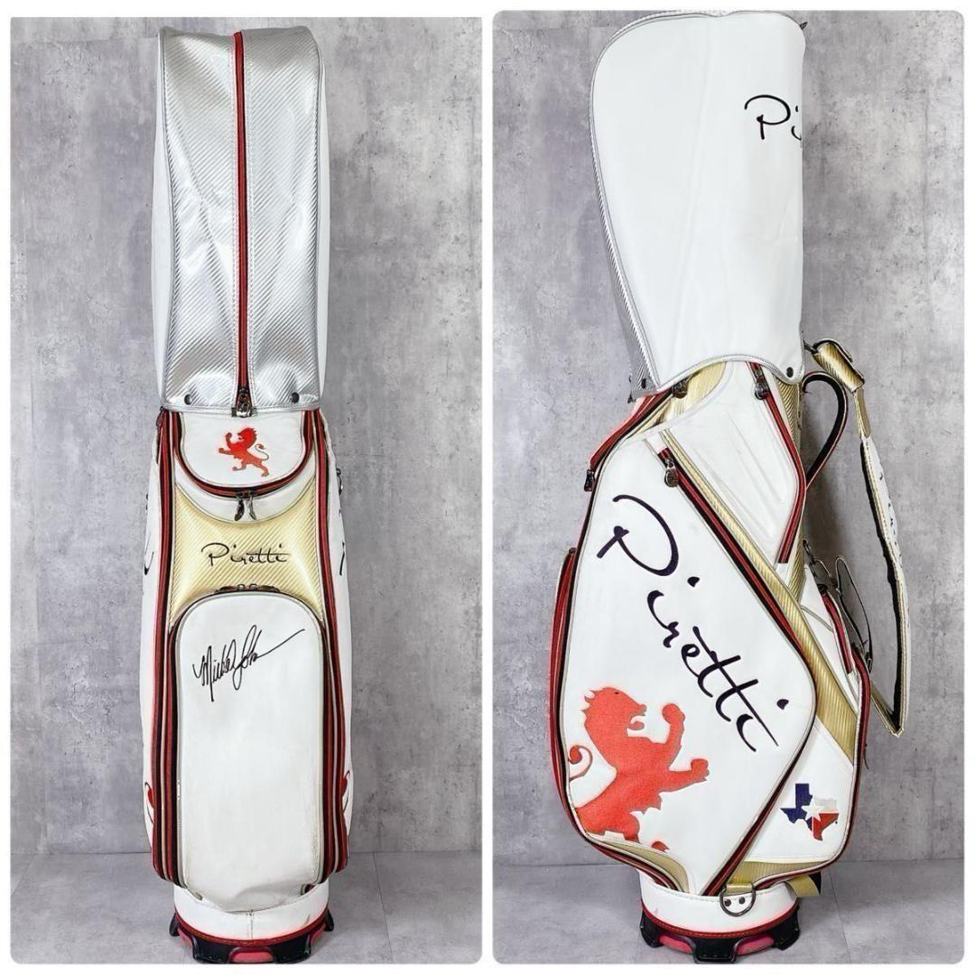 W898 Piretti ピレッティ キャディバッグ ホワイト ゴールド