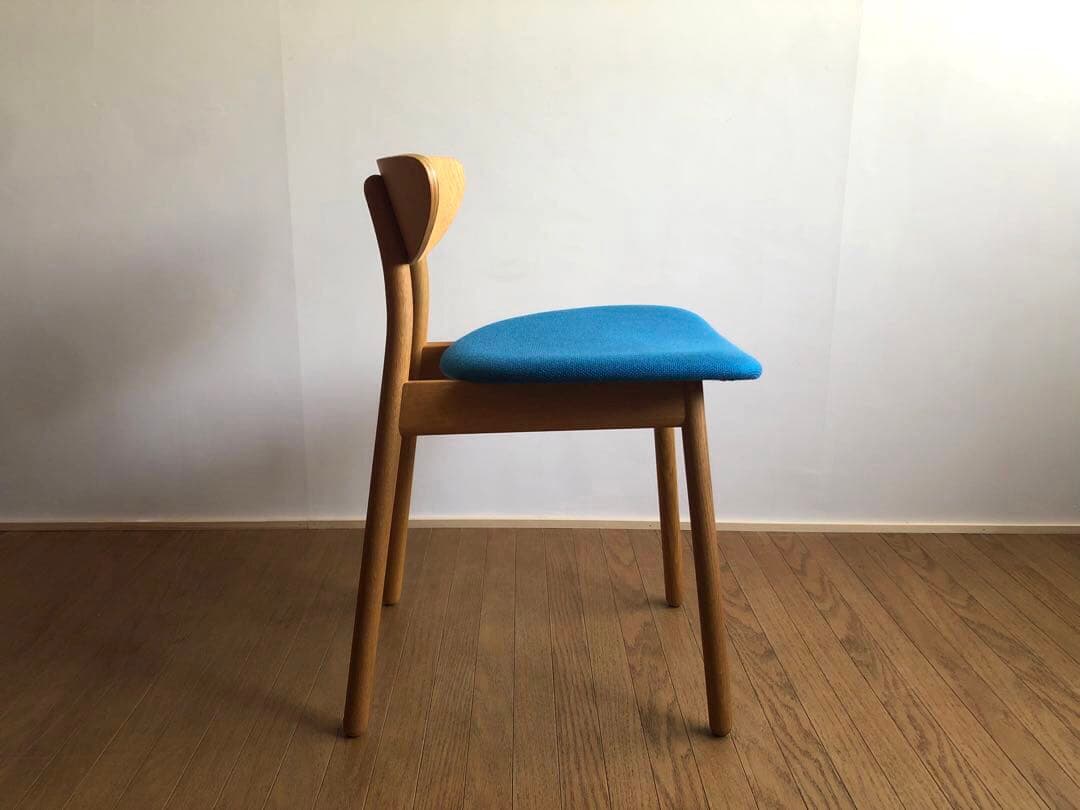 飛騨産業 cobrina コブリナチェア② ホワイトオーク無垢材 ブルー座面