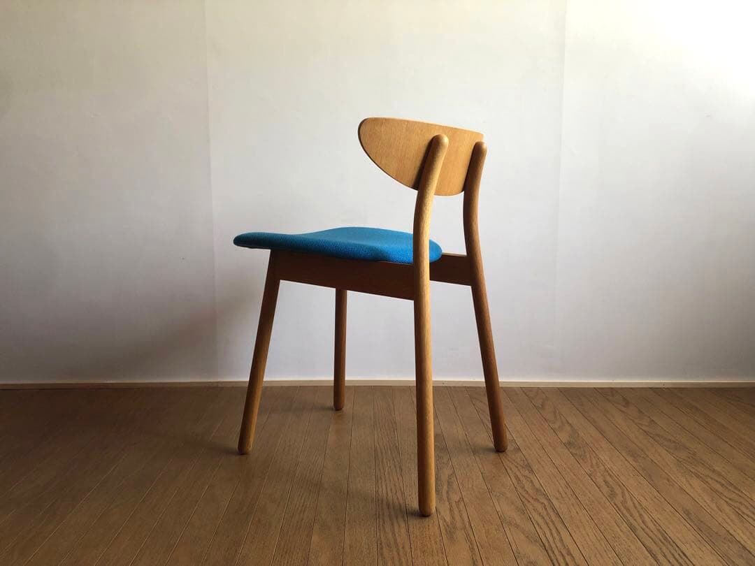 飛騨産業 cobrina コブリナチェア② ホワイトオーク無垢材 ブルー座面