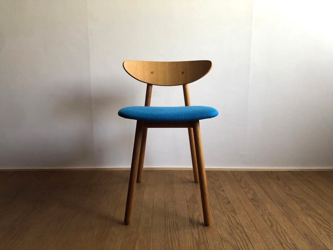 飛騨産業 cobrina コブリナチェア② ホワイトオーク無垢材 ブルー座面
