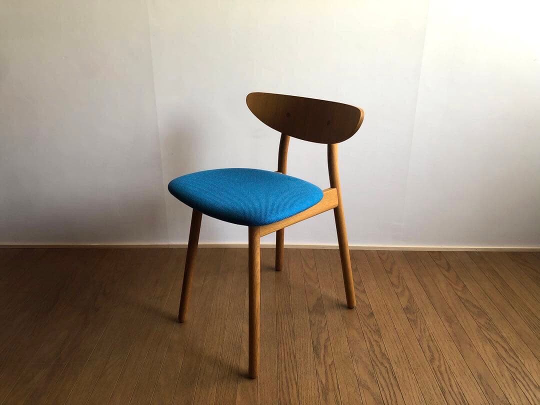 飛騨産業 cobrina コブリナチェア② ホワイトオーク無垢材 ブルー座面