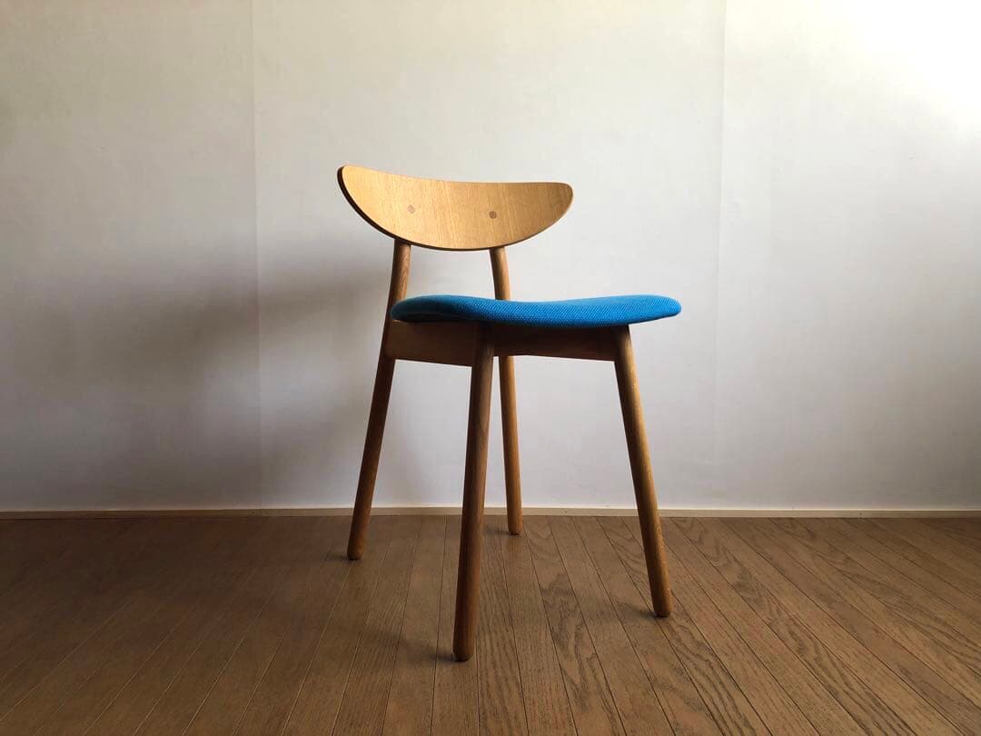 飛騨産業 cobrina コブリナチェア② ホワイトオーク無垢材 ブルー座面