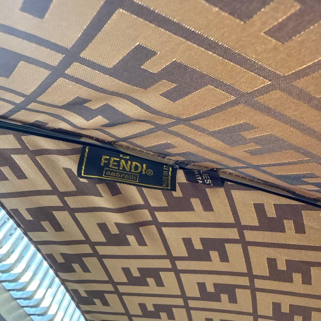 FENDI FFロゴ 長傘 ベージュ ブラック
