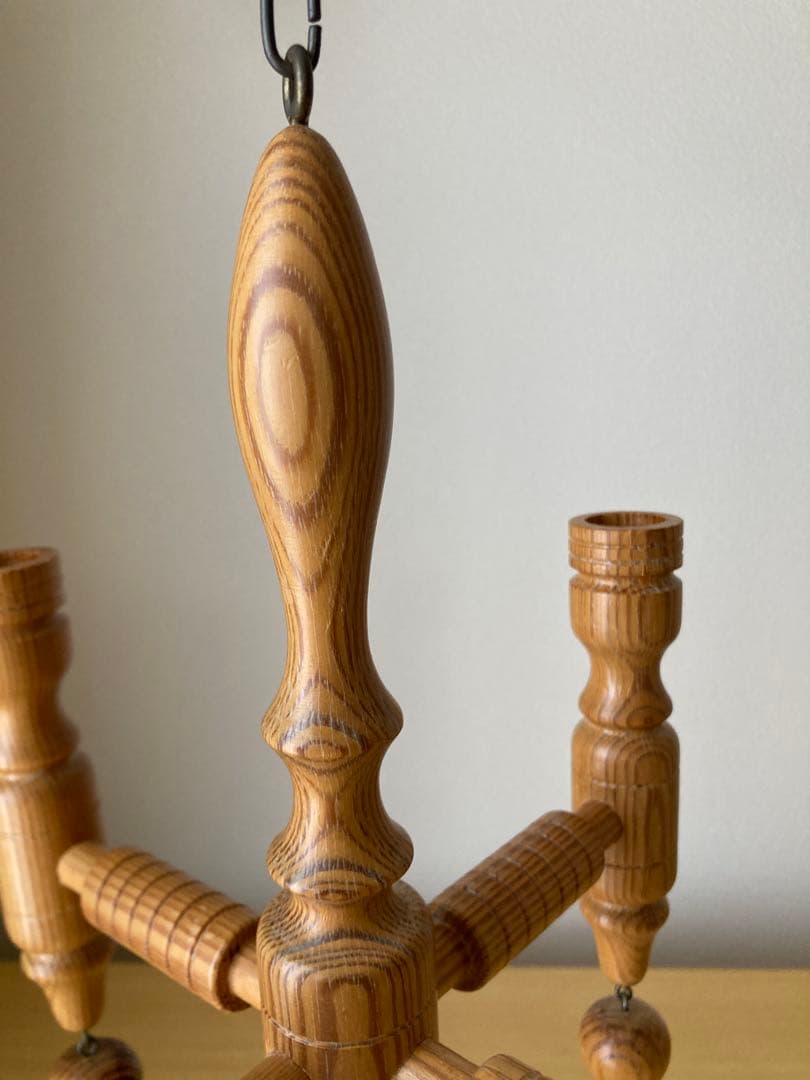 スウェーデン製　木製キャンドルホルダー　吊り下げ式　ヴィンテージ