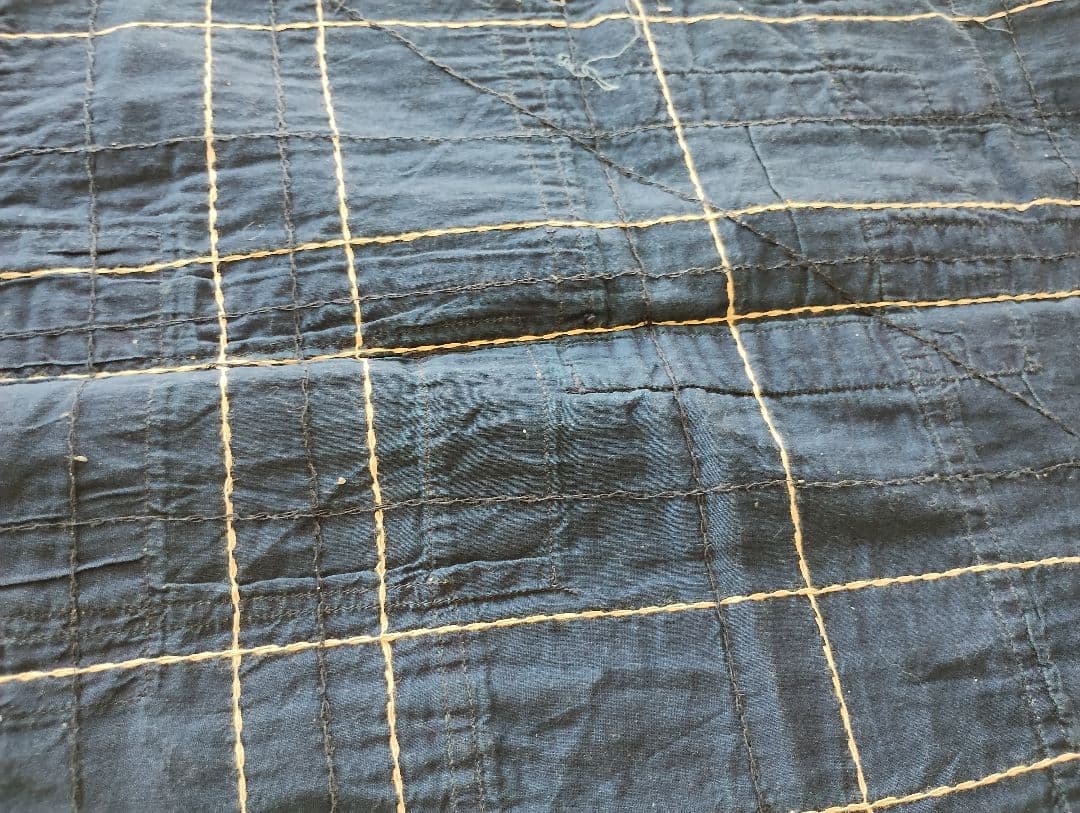 デニムパッチワーク　ストール　刺し子　襤褸　検kapitalキャピタル