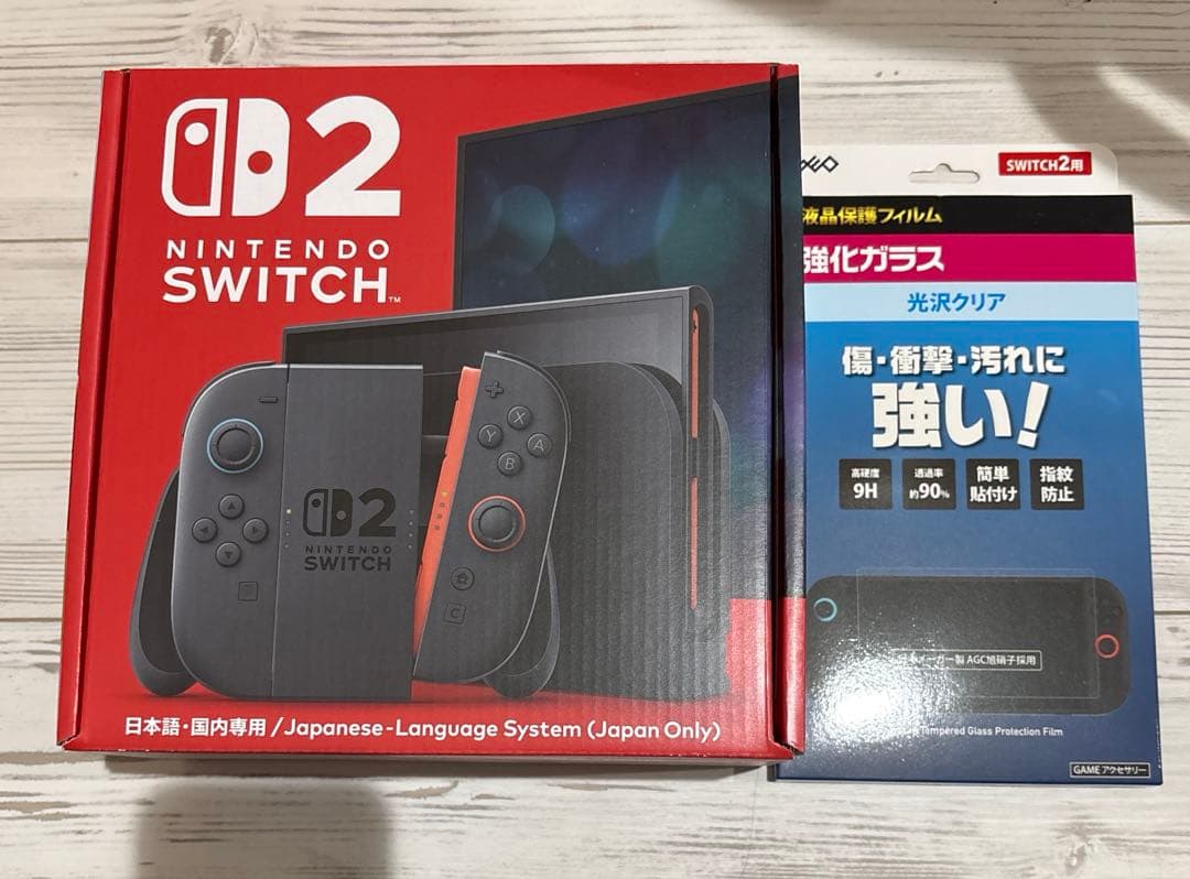 Nintendo Switch 2 新品未開封 強化ガラスフィルム付