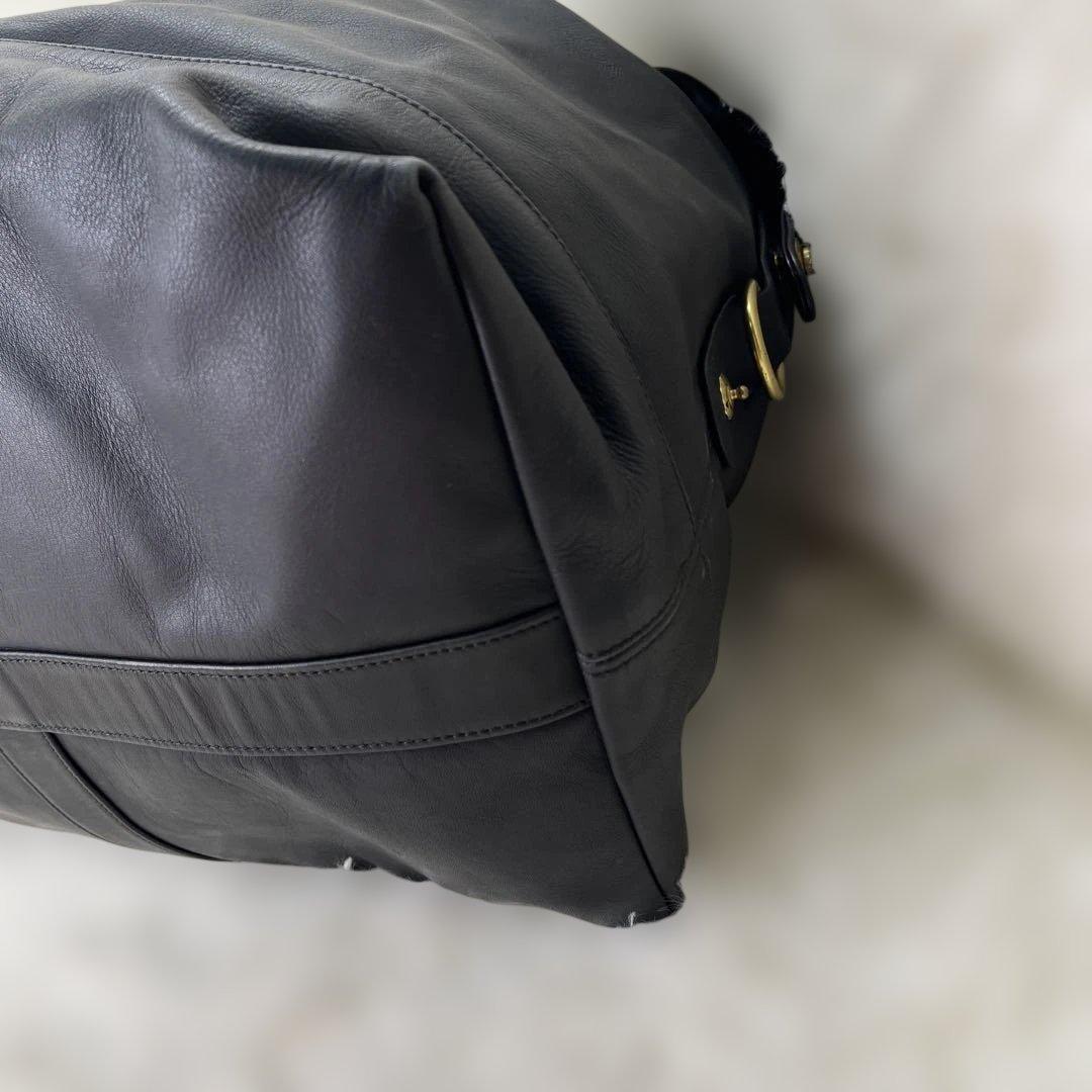 極美品 COACH オールドコーチ 大容量ボストンバッグ USA製 0506 黒