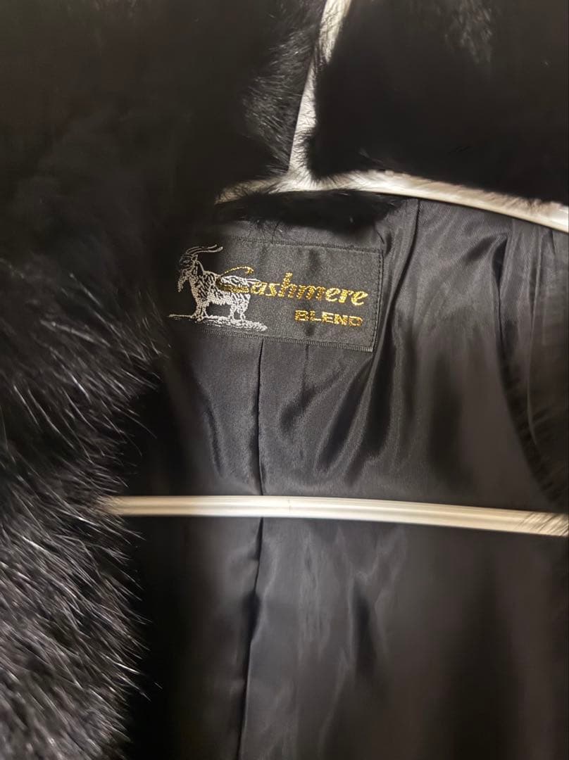 新品同様sagafursサガファー フォックス　ファー　ウールカシミヤ　ポンチョ