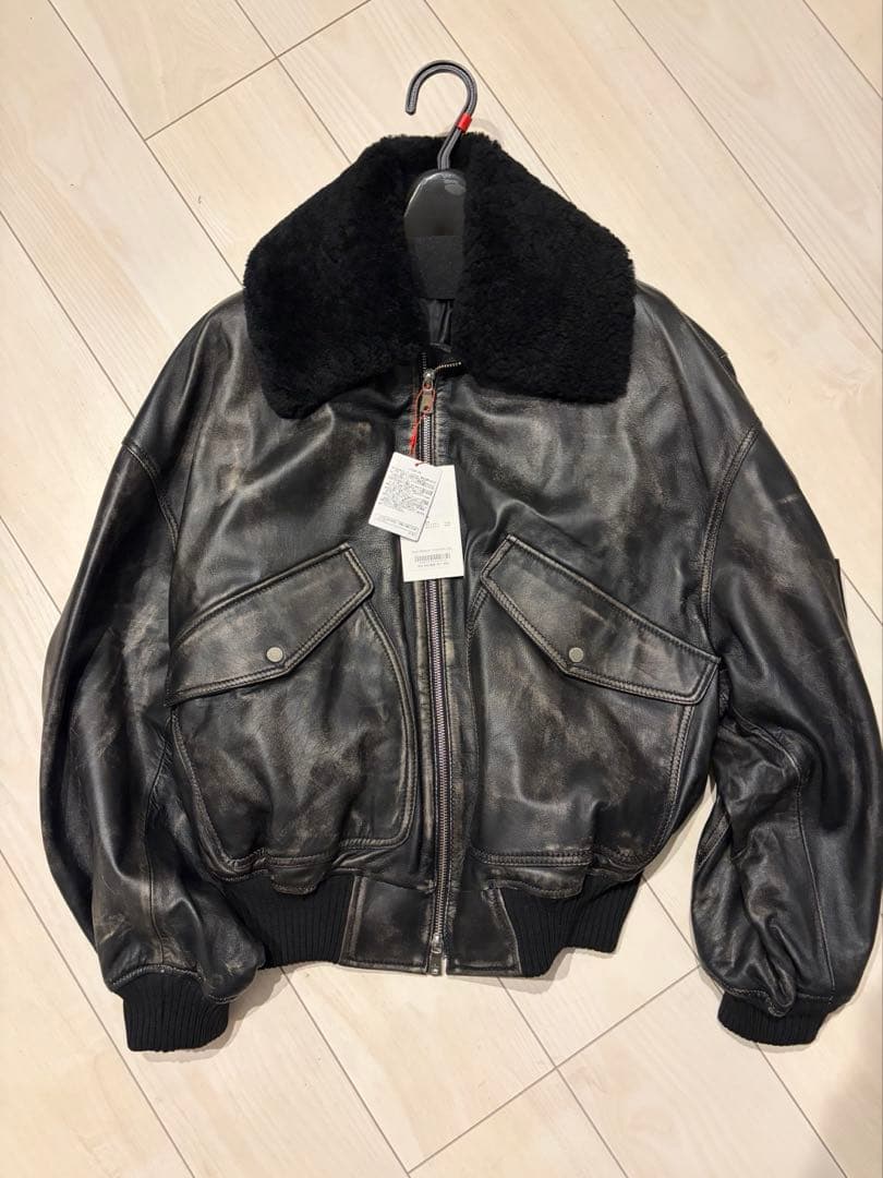 ジャケット・アウター Sheep Leather Mouton G-1 Flight Jacket