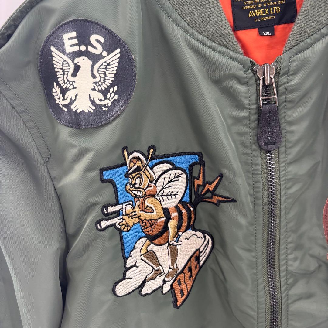 ［希少］ AVIREX MA-1 L2-B フライトジャケット　刺繍 ワッペン