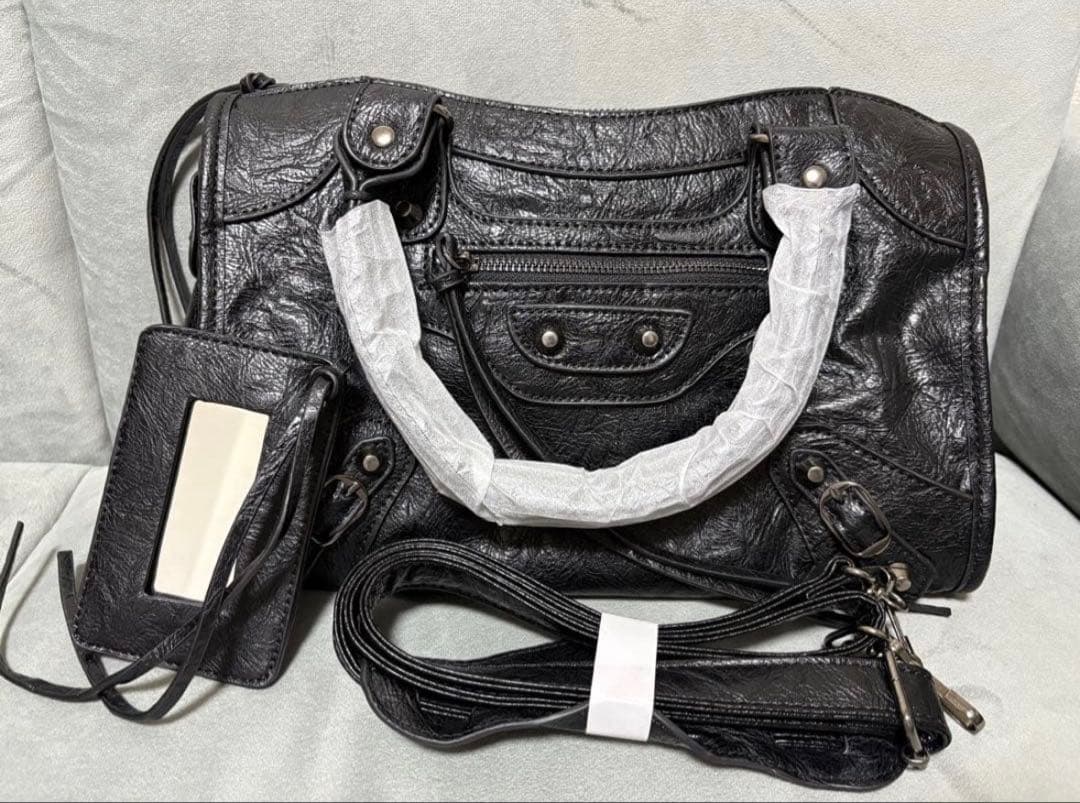 city bag Y2K ブラック　2way ショルダー　韓国