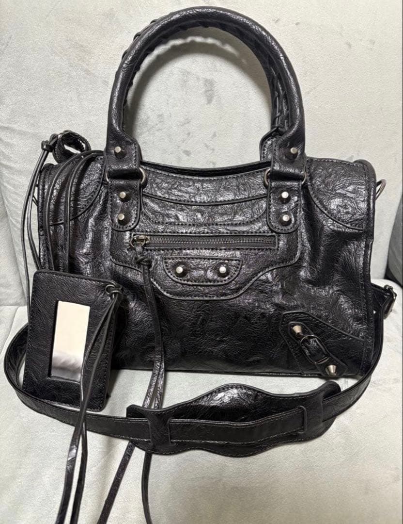 city bag Y2K ブラック　2way ショルダー　韓国