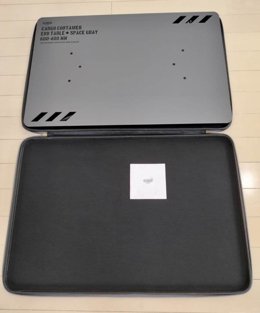 【新品】CARGO CONTAINER カーゴコンテナ エンドテーブル　グレー