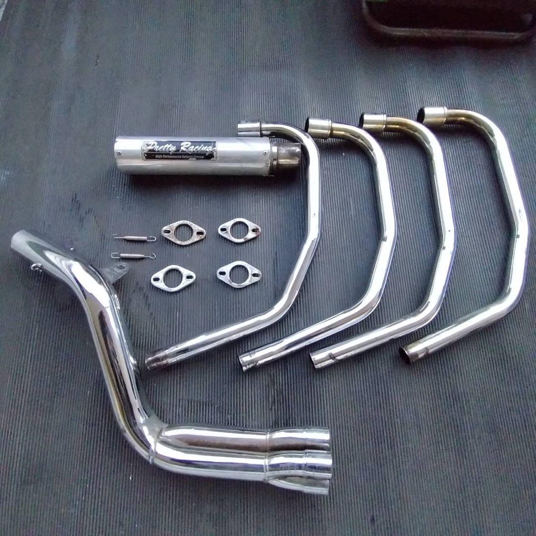 PRETTY RACINGゼファー400/χガニマタブレット管メッキ５４パイ