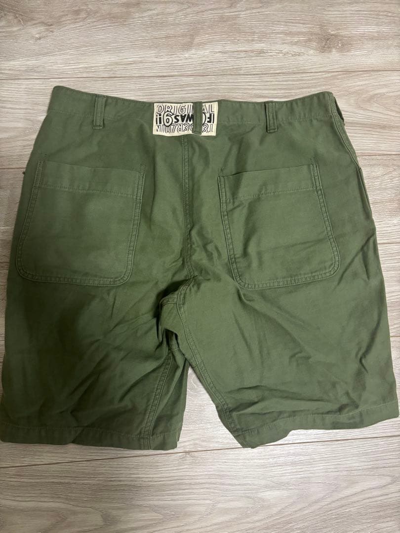 TENDERLOIN FATIGUE SHORTS 緑 L