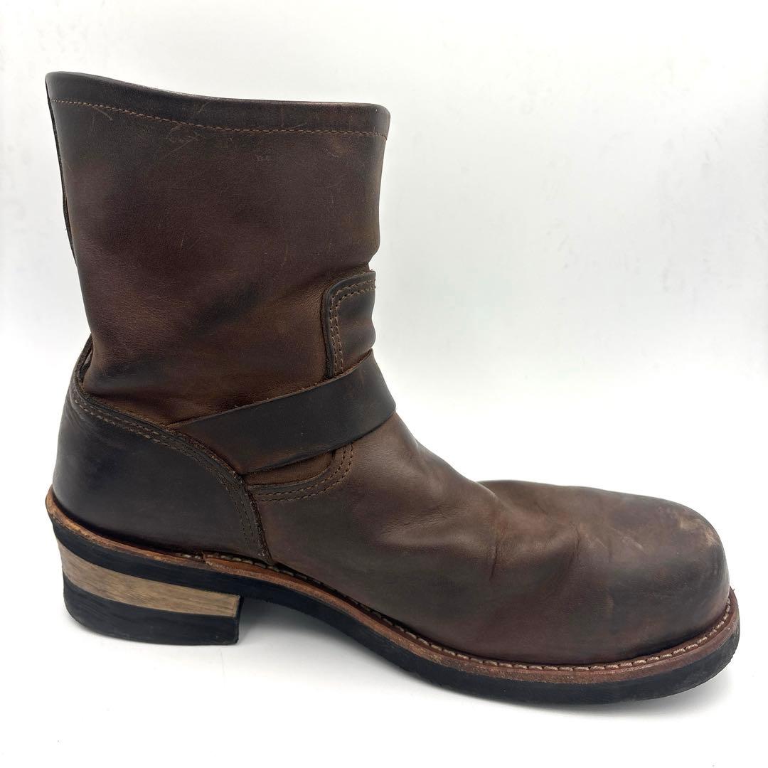 ホーキンス ショート エンジニアブーツ【26.5cm】ブラウン スチールトゥ