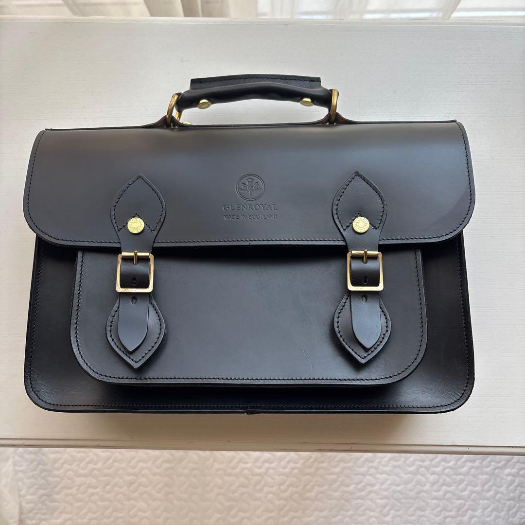 GLEN グレンロイヤル　サッチェルバッグ13インチブラック