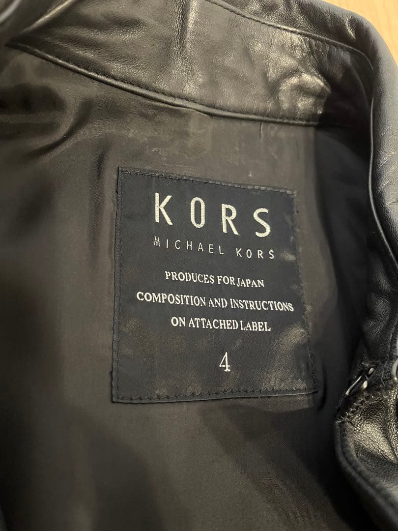 MICHAEL KORSマイケルコース　レザーロングコート