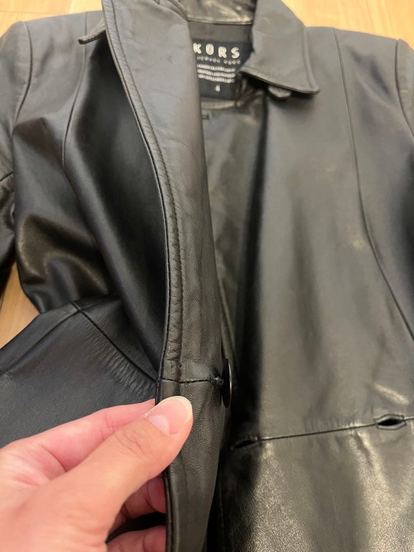 MICHAEL KORSマイケルコース　レザーロングコート