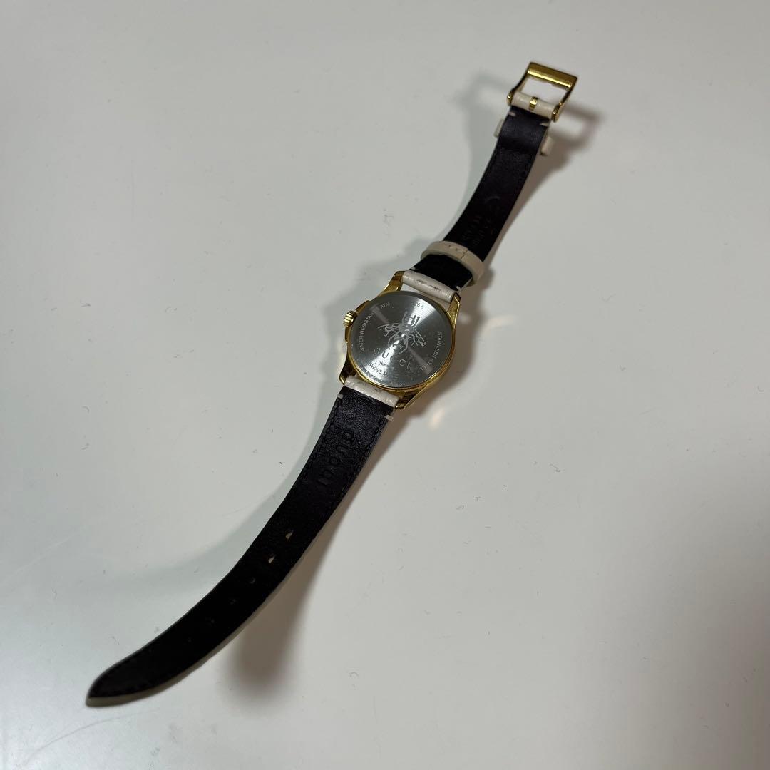 GUCCI ホワイトレザー 腕時計 Gタイムレス ウォッチ 27MM