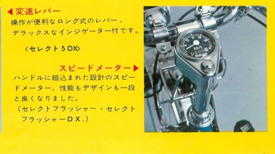 稀少新品 ツノダ ハンドル埋め込み式メーター セット フラッシャー自転車