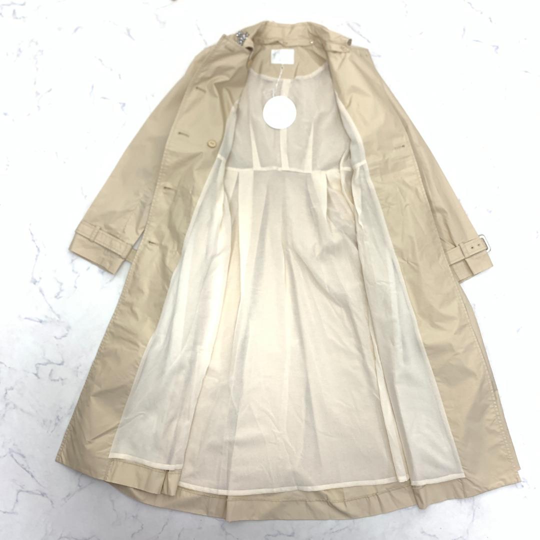 LA9067新品タグ付 チェスティトレンチコート ベージュコットン100％ 0