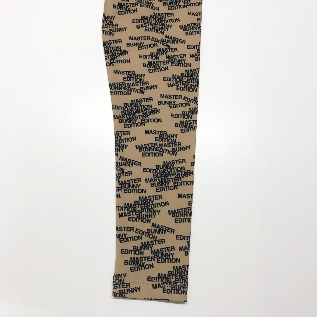 ○★新品未使用　マスターバニーエディション　ロゴ総柄　長袖ポロシャツ　1　茶系