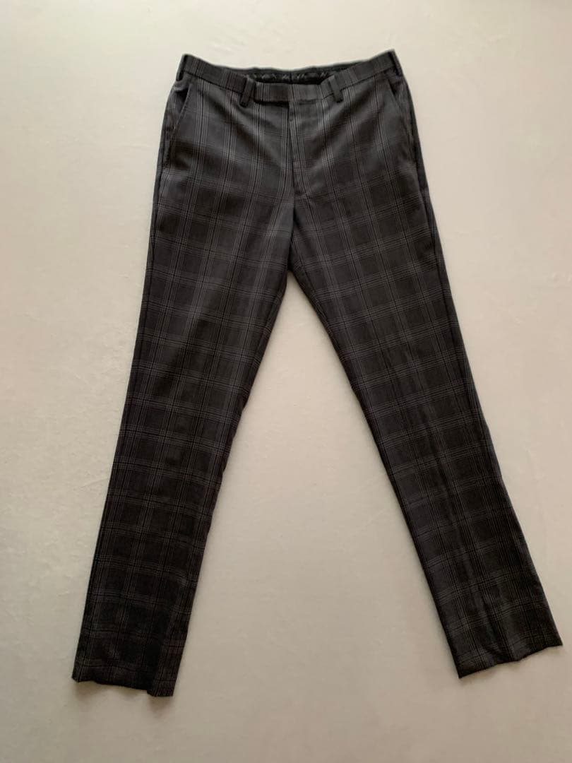 [シン］美品 BURBERRY LABEL スーツ グレー チェック L