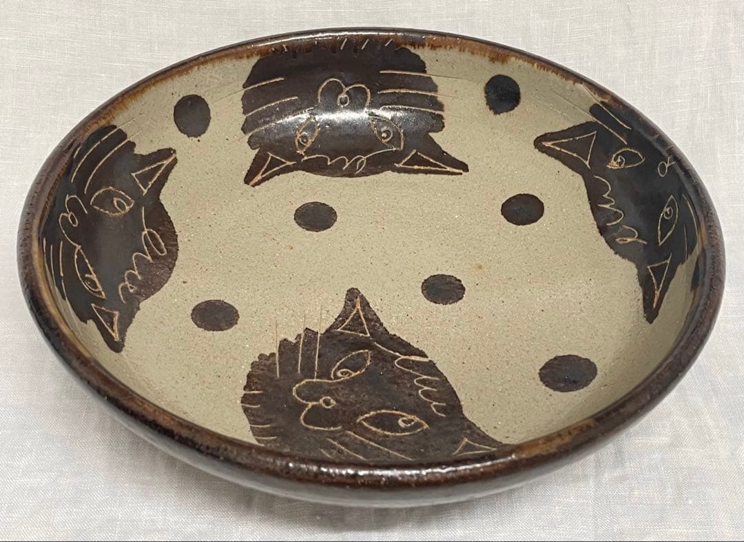 工房十鶴　ねこ7寸鉢 やちむん　新品未使用