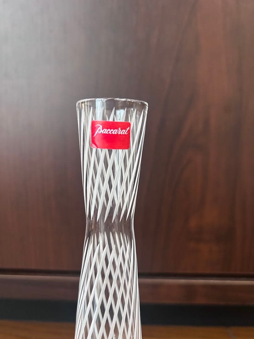 Baccarat クリスタル花瓶 ツイストデザイン 約25cm